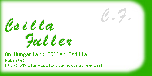 csilla fuller business card