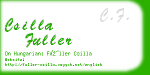 csilla fuller business card